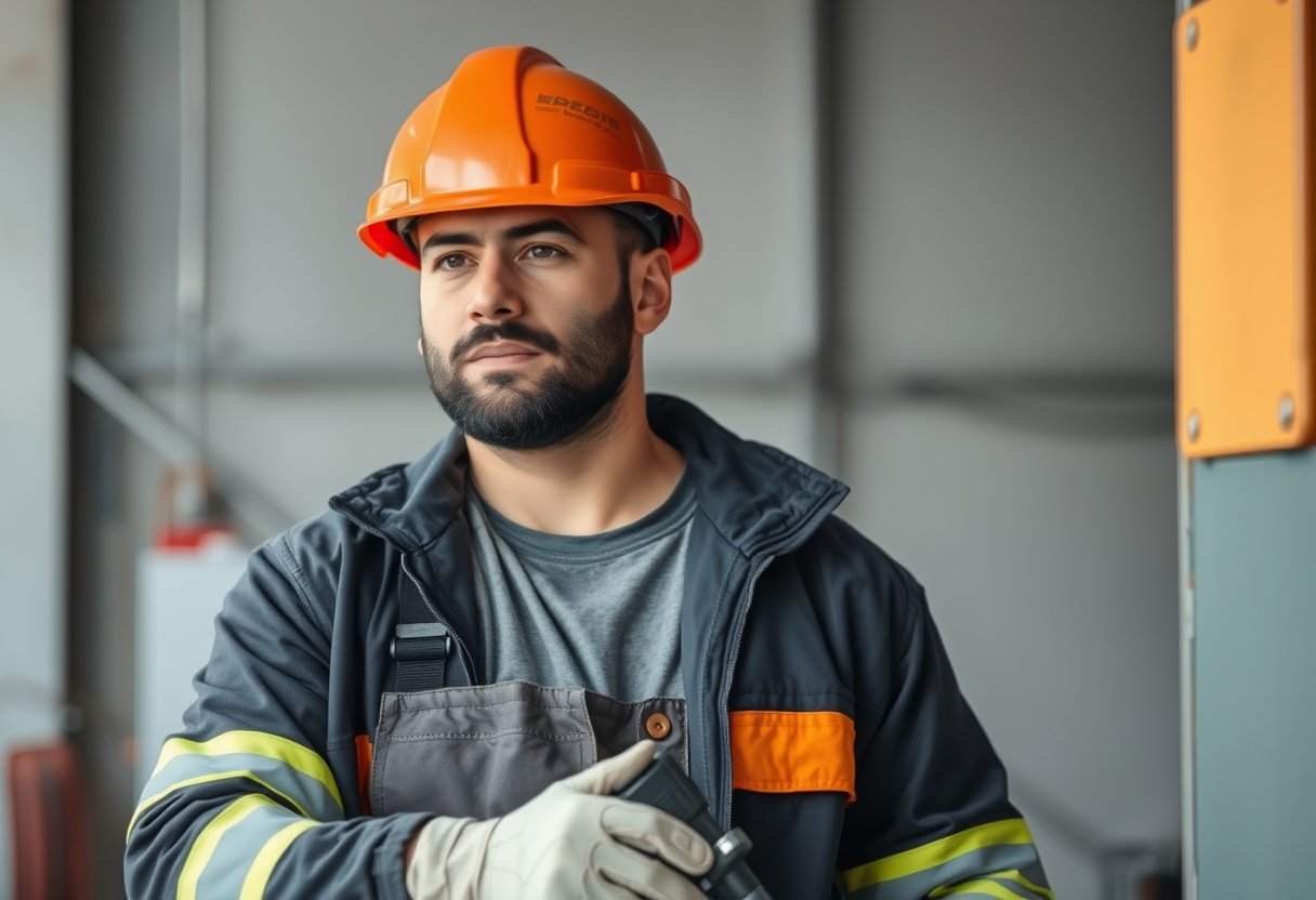 Imagen de un profesional de Técnico Laboral en Mantenimiento Industrial realizando actividades propias de los estudios realizados