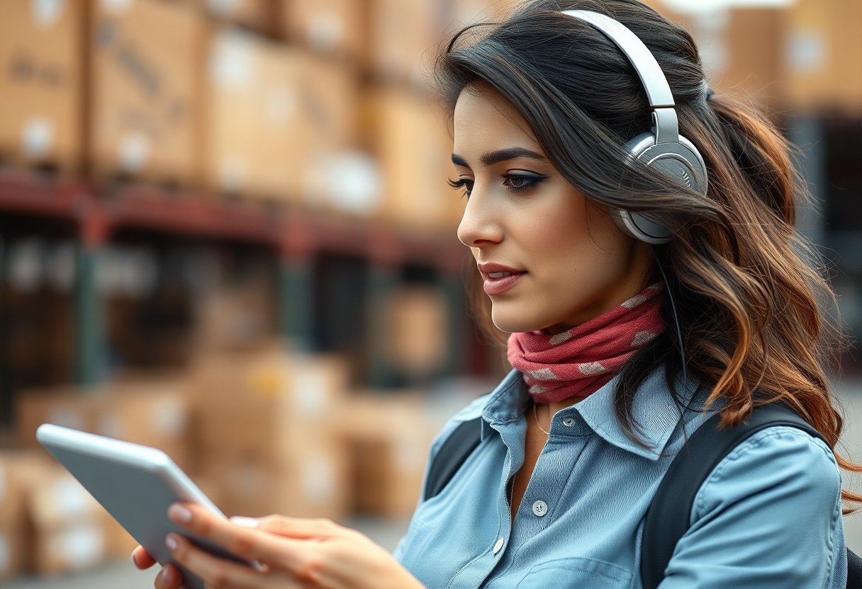 Imagen de un profesional de Tecnología en Logística y Comercio Internacional realizando actividades propias de los estudios realizados